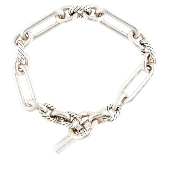 DAVID YURMAN DIAMOND STERLING SILVER 925 LEXINGTON CHAIN BRACELET - Picture 4 of 9